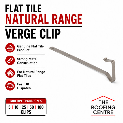 Flat roof tile verge clips - flat,